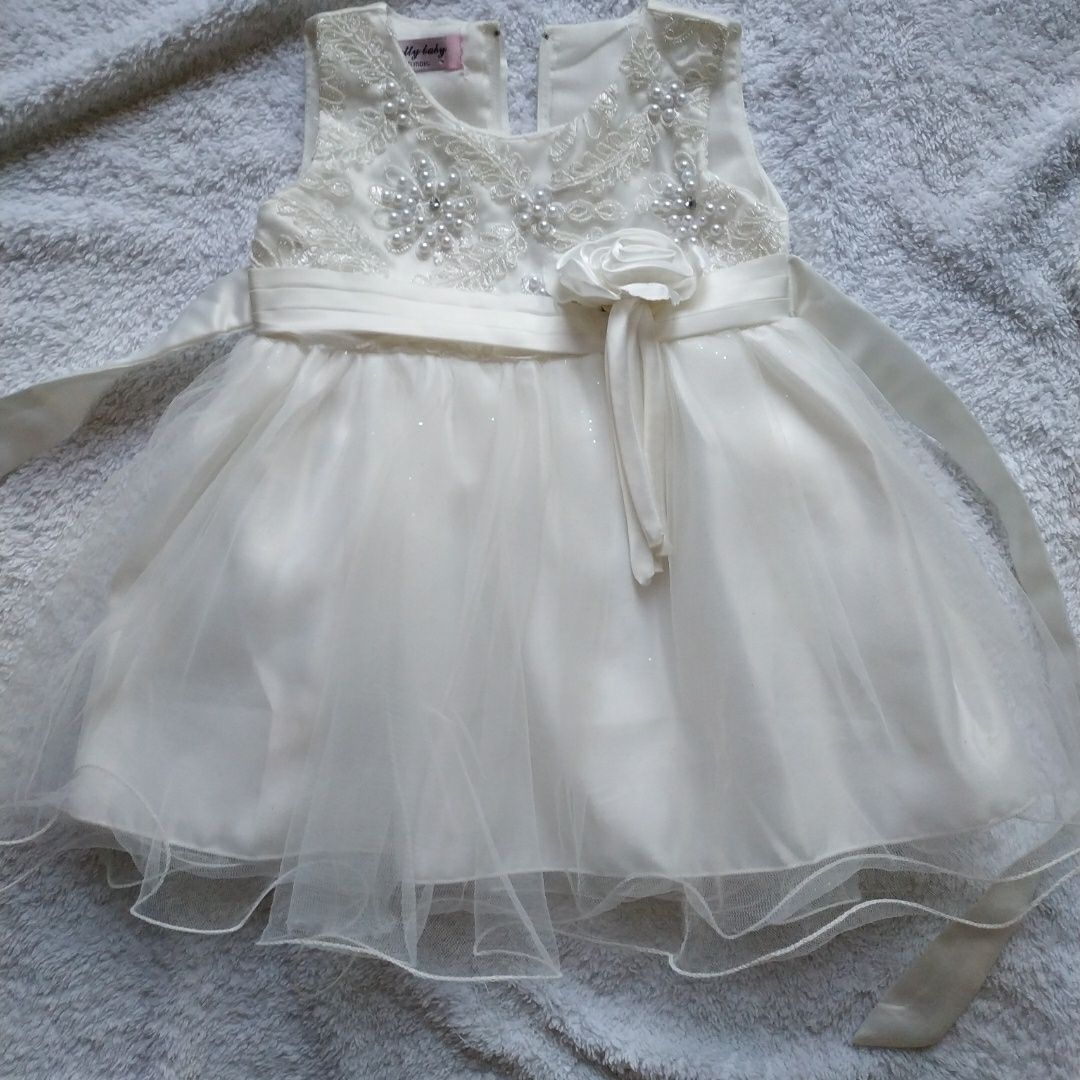 Біле нарядне платтячко для дівчинки 6-12 міс, платье