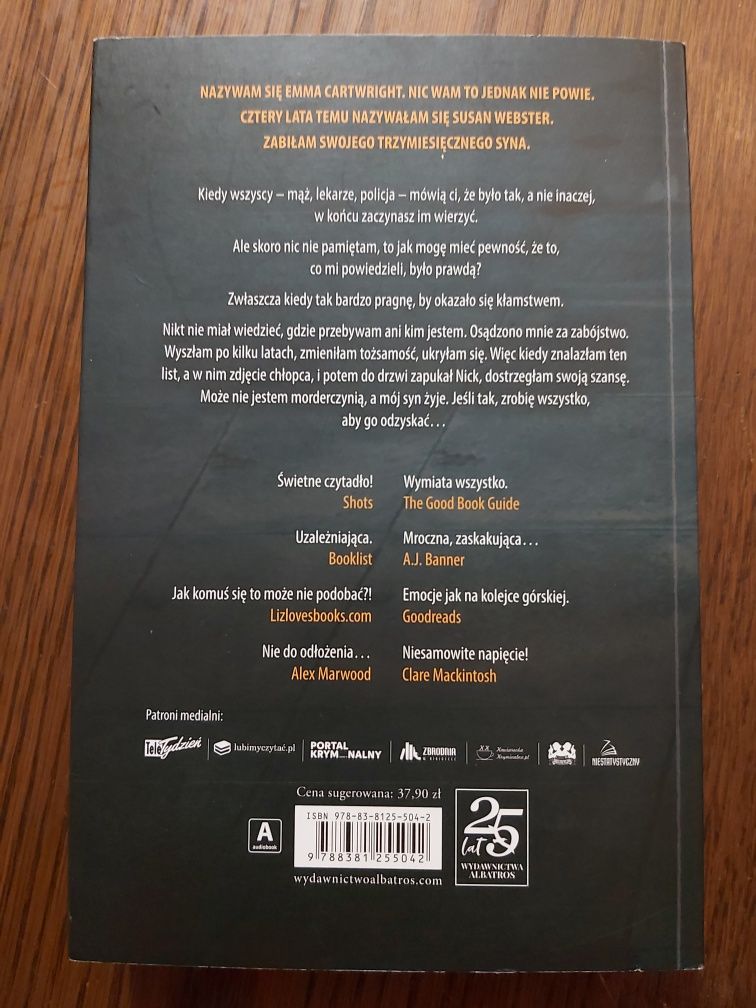 Książka,, Tak Cie Stracilam " Jenny Blackhurst wyd.2019r.