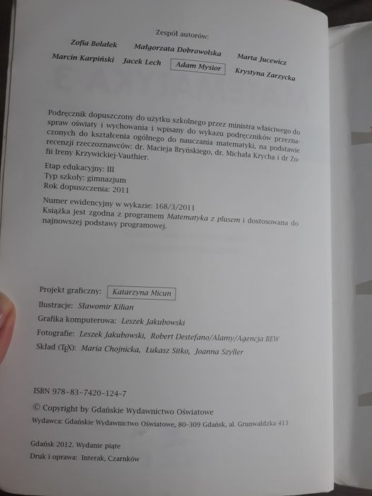 Matematyka 3 matematyka z plusem podręcznik zbiór zadań gwo gimnazjum