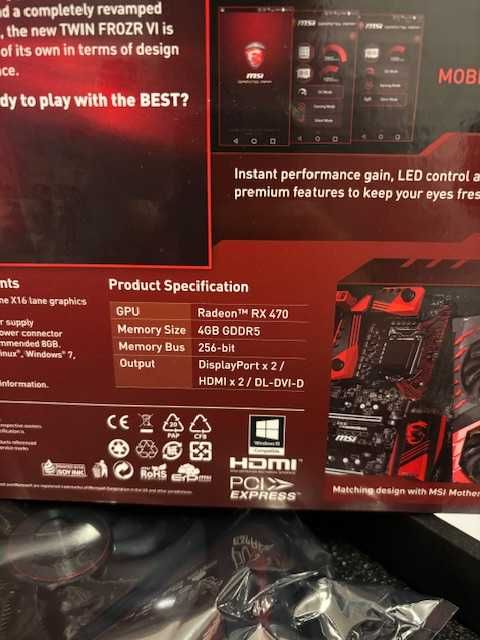 AMD Radeon RX 470 4GB DDR5 - MSI Gráfica