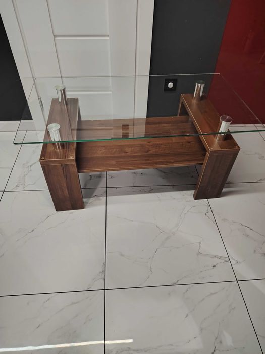 Stolik kawowy, szklany blat