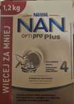 Nestle NAN Optipro 4 Plus Mleko Modyfik. Następne Dla Dzieci 1,2 kg