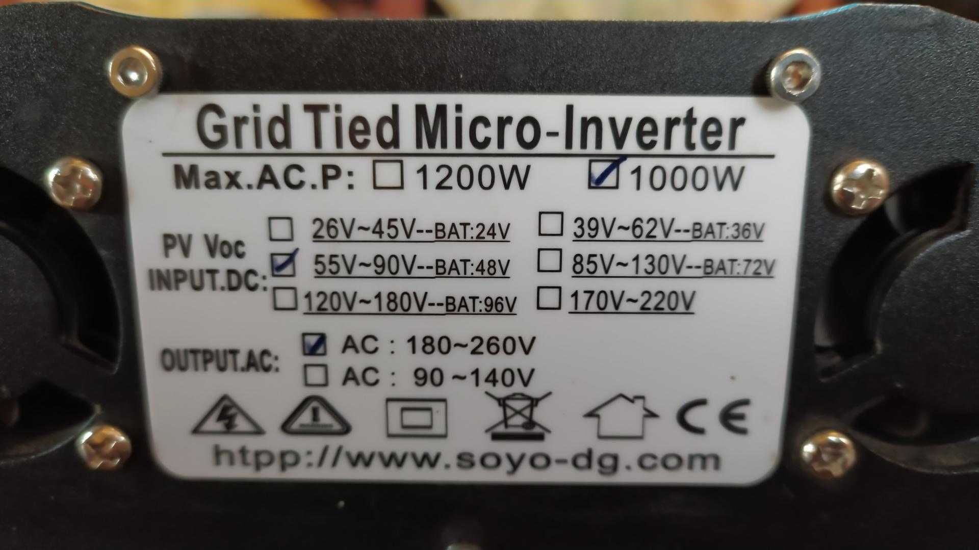 Солнечный инвертор (on grid) Soyosource 1000W