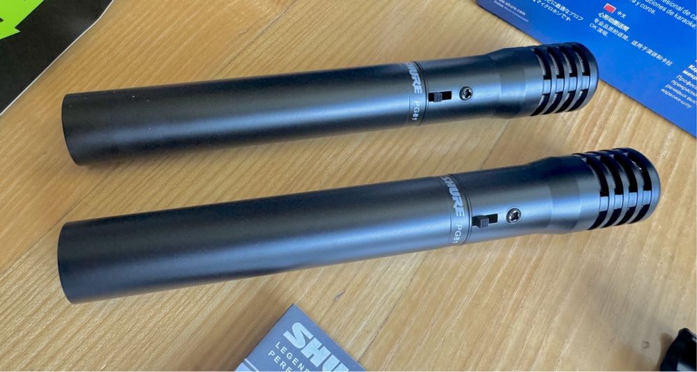 Нові мікрофони Shure PG81, запаковані повний комплект