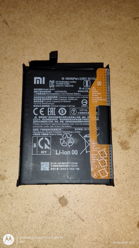 Oryginalna bateria do Xiaomi Poco że Pro 8GB/256GB rom
