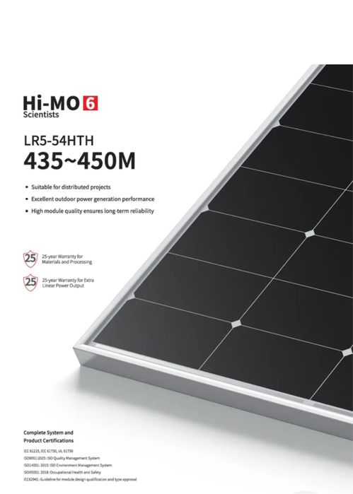 Сонячна панелі. Longi 435 w