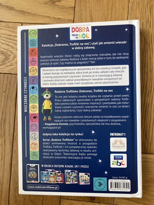 Książka dobranoc trefliki na noc