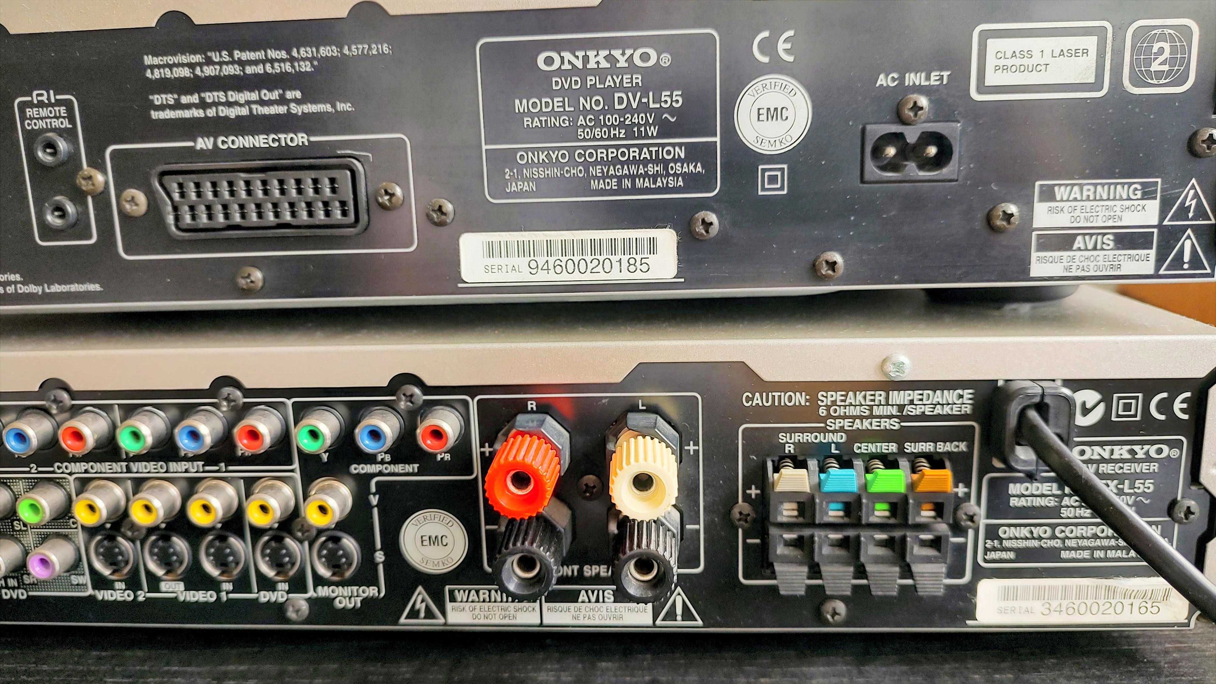 Amplituner slim ONKYO TX-L55 + DVD ONKYO DV-L55