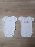 Body krótki rękaw x2 białe jednorożec chmurki 'Primark' 'Name it' 56