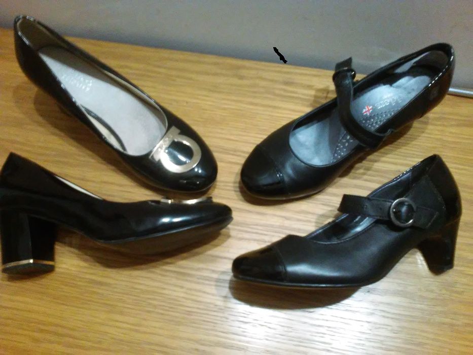 buty- czółenka PADDERS, skóra naturalna roz.37; JULIA- eko