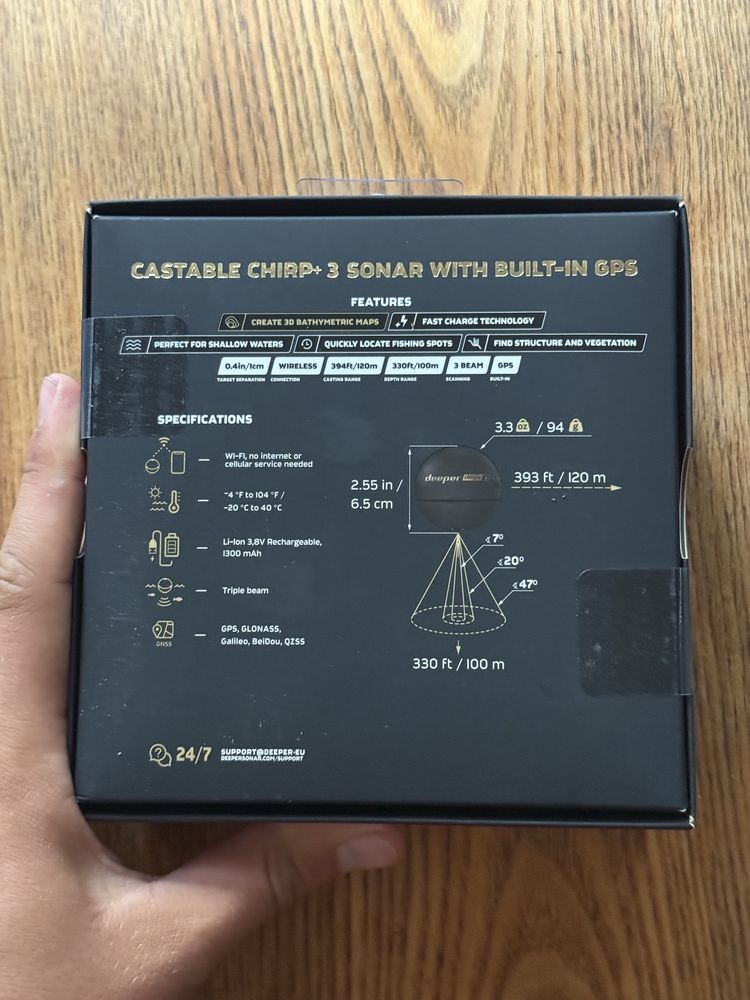 Deeper Chirp +3 echosonda