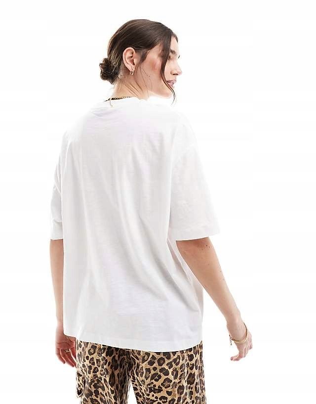 Asos Design 36 S Biała Koszulka Oversize H16522