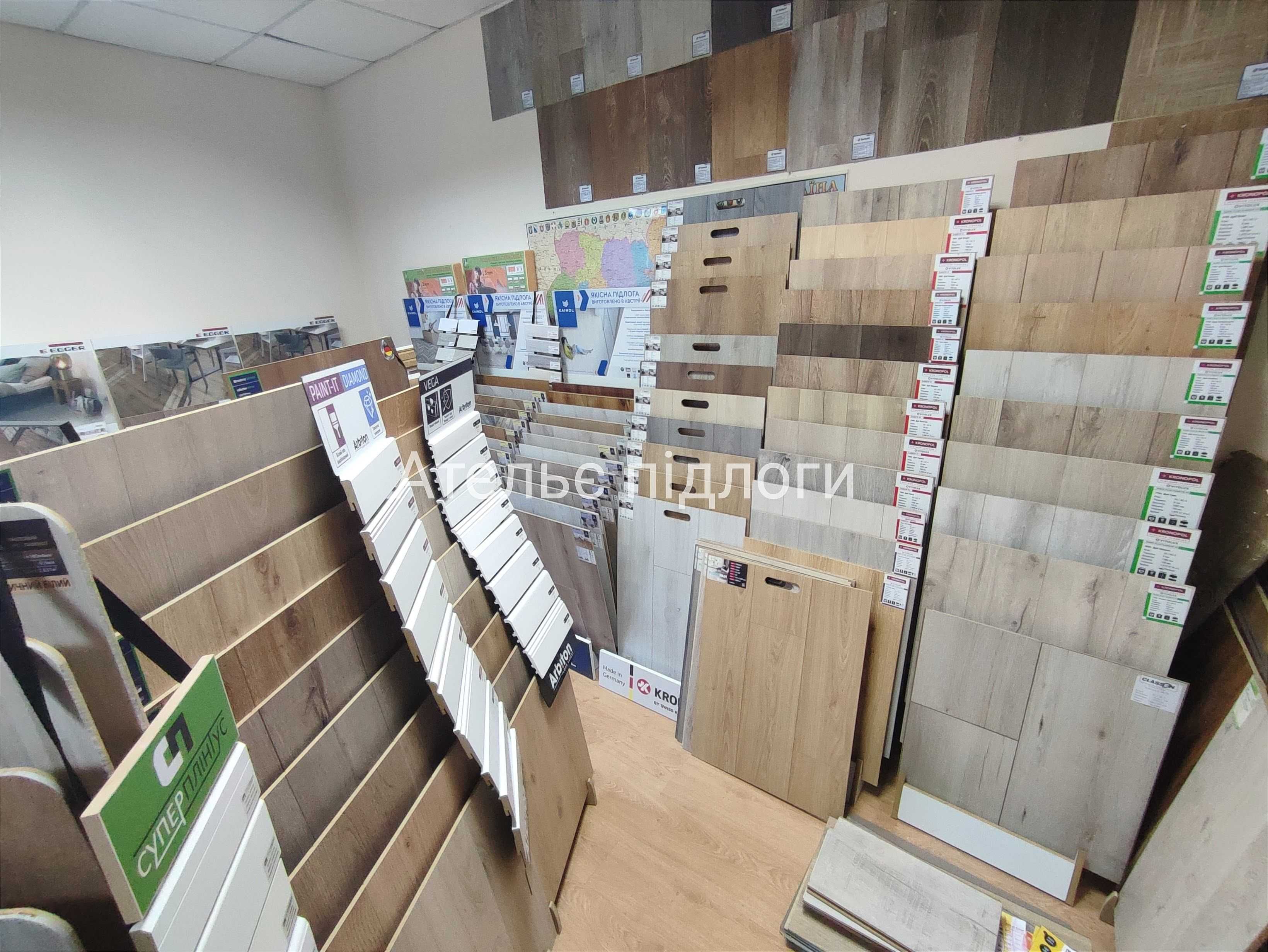 РОЗПРОДАЖ! лінолеум, ламінат, вініл SPC, LVT, плінтус, підложка, двері