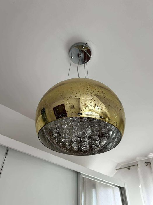 Złota lampa wisząca Vista
