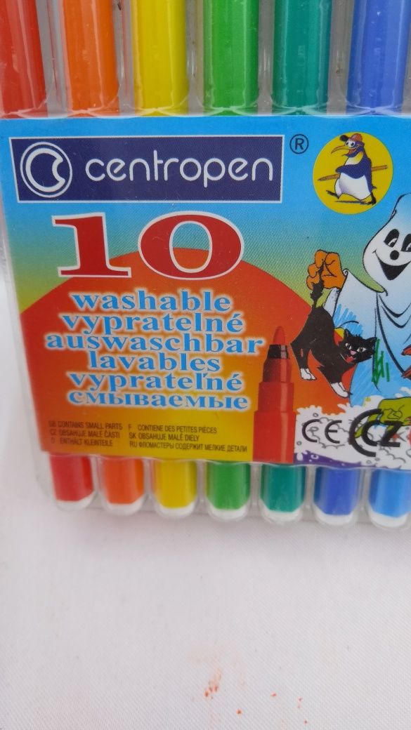 Набор фломастеров Centropen "Washable " 10 цветов.