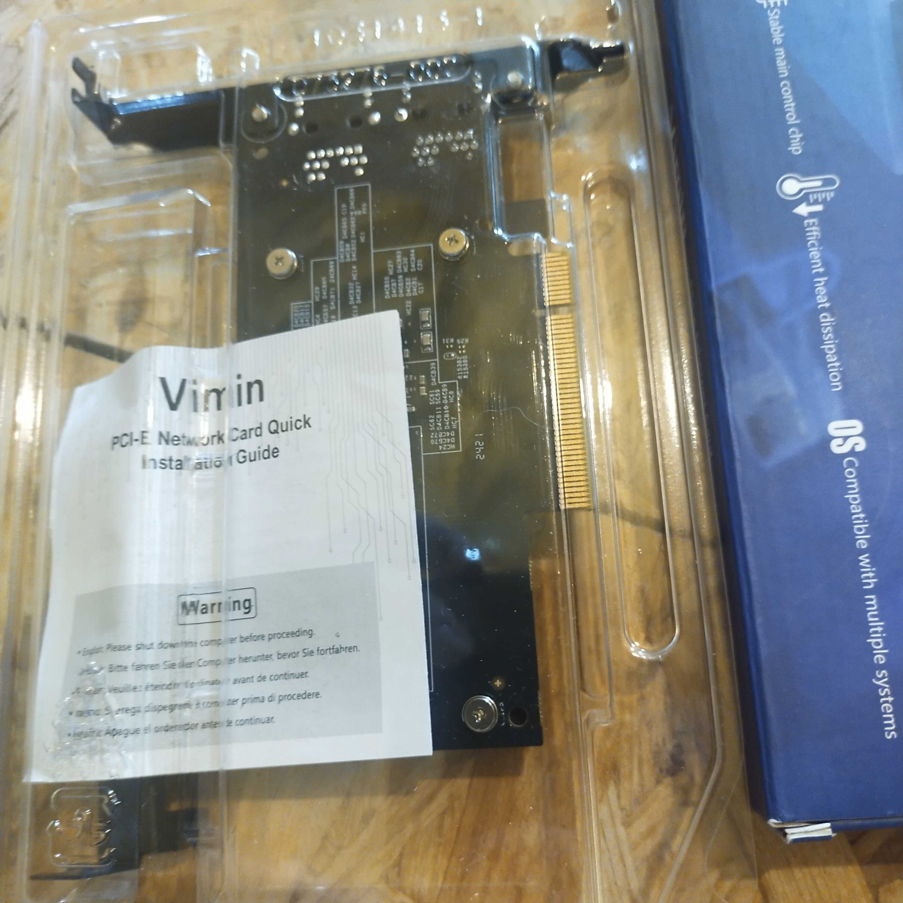Karta sieciowa 10G PCI-E pojedynczy port RJ45,