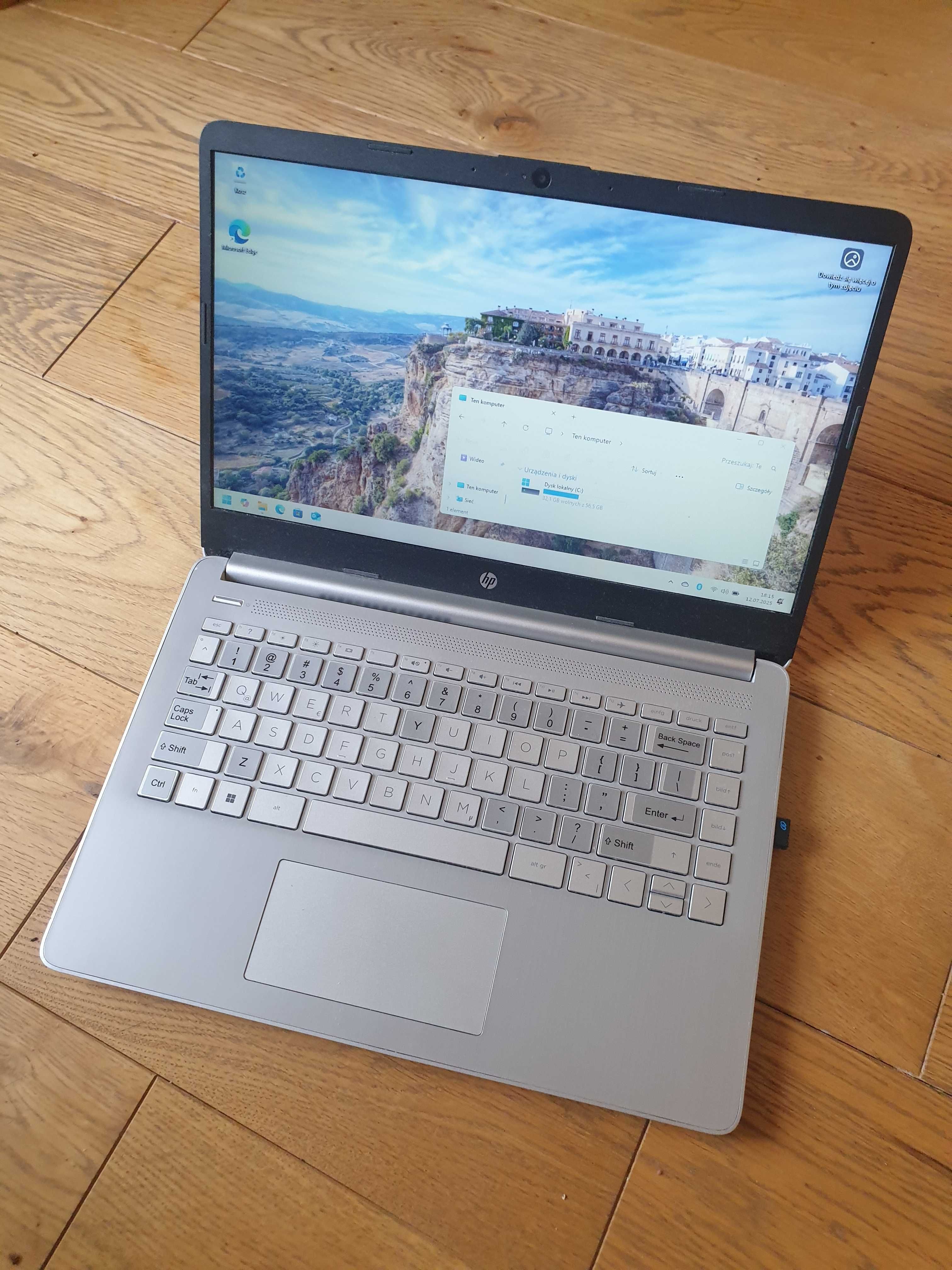 Laptop HP 14s-fq0xxx – AMD 3020e, 4GB RAM, Dysk 64 GB – STAN BDB!