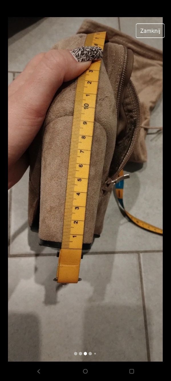 Kozaki za kolano beżowe kamelowe 41 26,5 cm