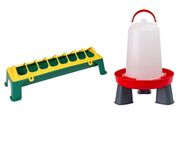 Zestaw Poidło 6L Na Nóżkach I Korytko Plastikowe Na Nóżkach 50Cm