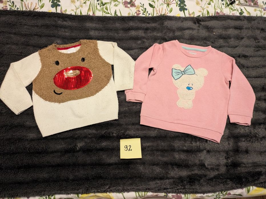 Paka zimowych ubrań dla dziewczynki rozmiar 92