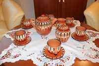Serwis do kawy bułgarski -  ceramika ręcznie malowana