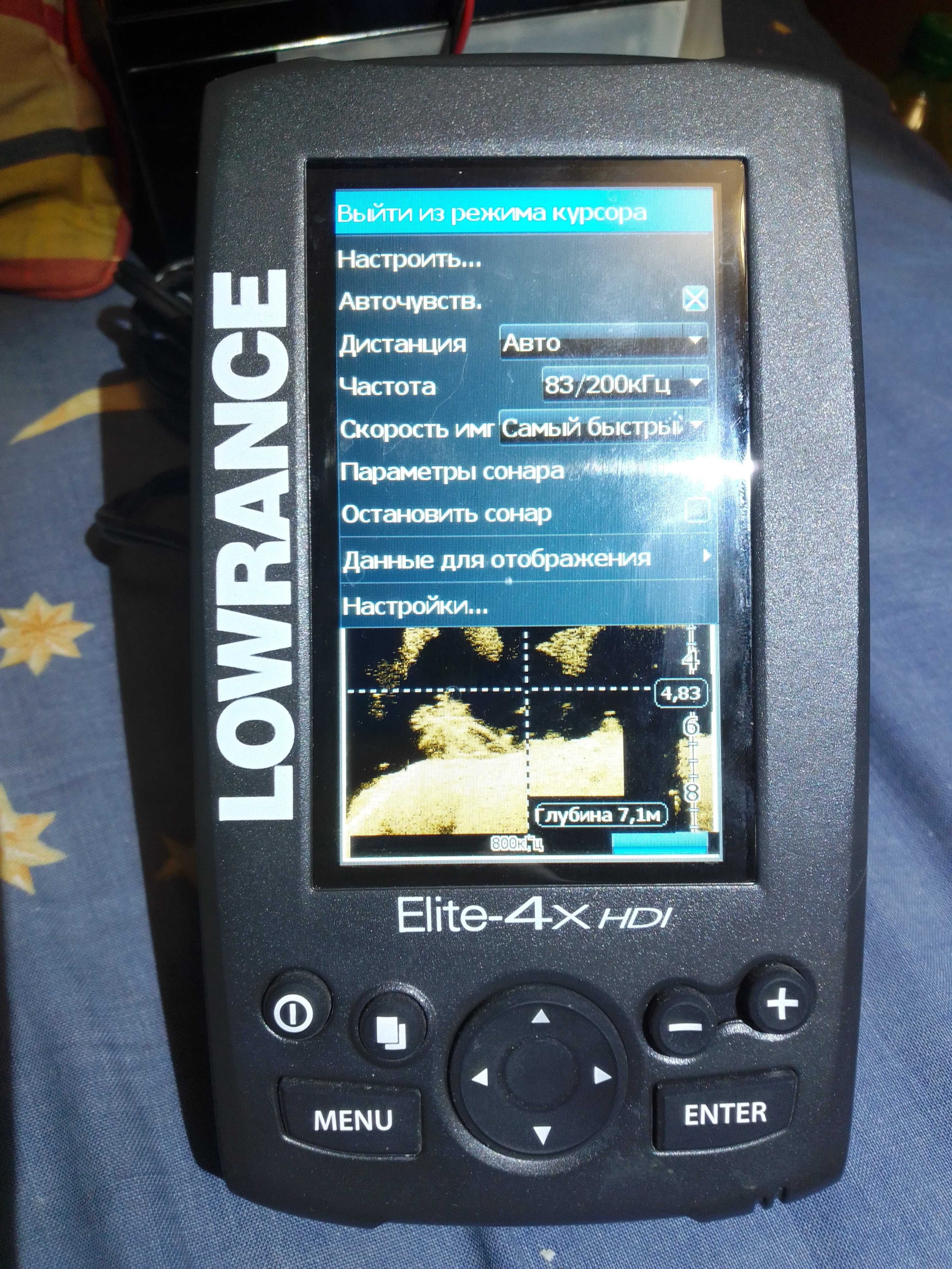 Эхолот Lowrance Elite-4 HDI с сонаром на 4 чистоты83/200кГц 400/800кГц