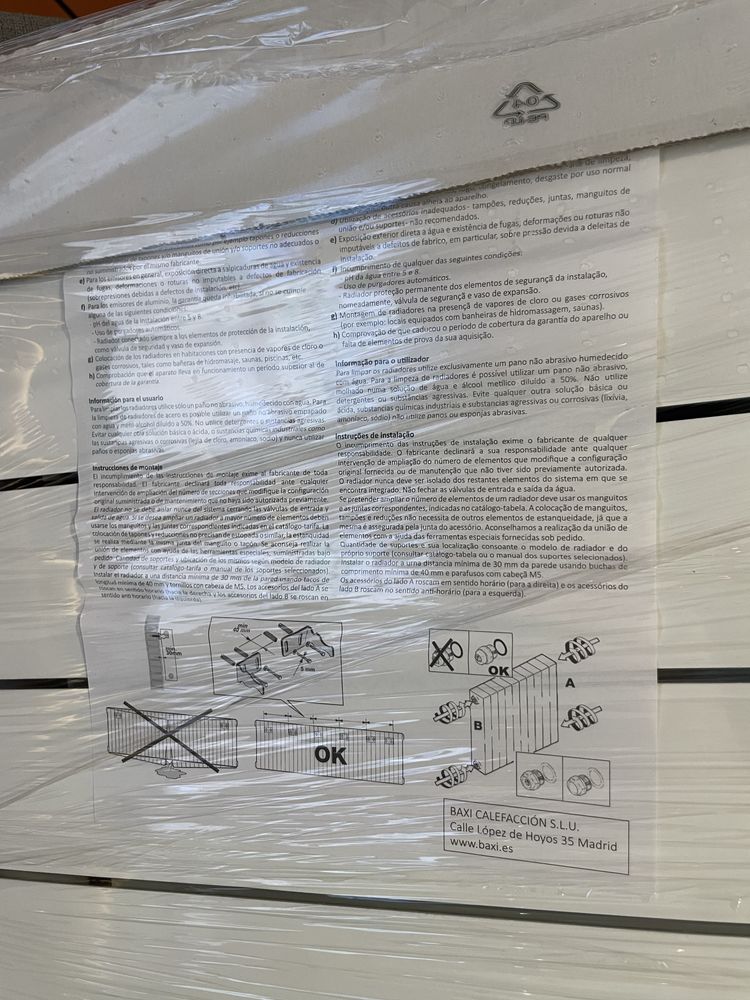 Radiador Baxi Dubal 70 com 10 elementos - NOVO