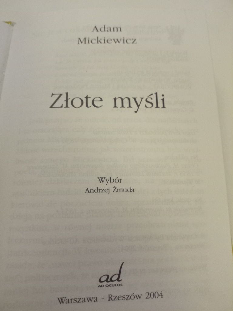 Złote myśli - Adam Mickiewicz