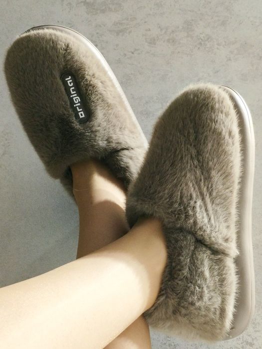 Мокасины женские меховые, слипоны на искусств меху, 38, стелька 25см