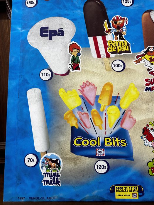 Cartaz Gelados Olá - Ano 1997