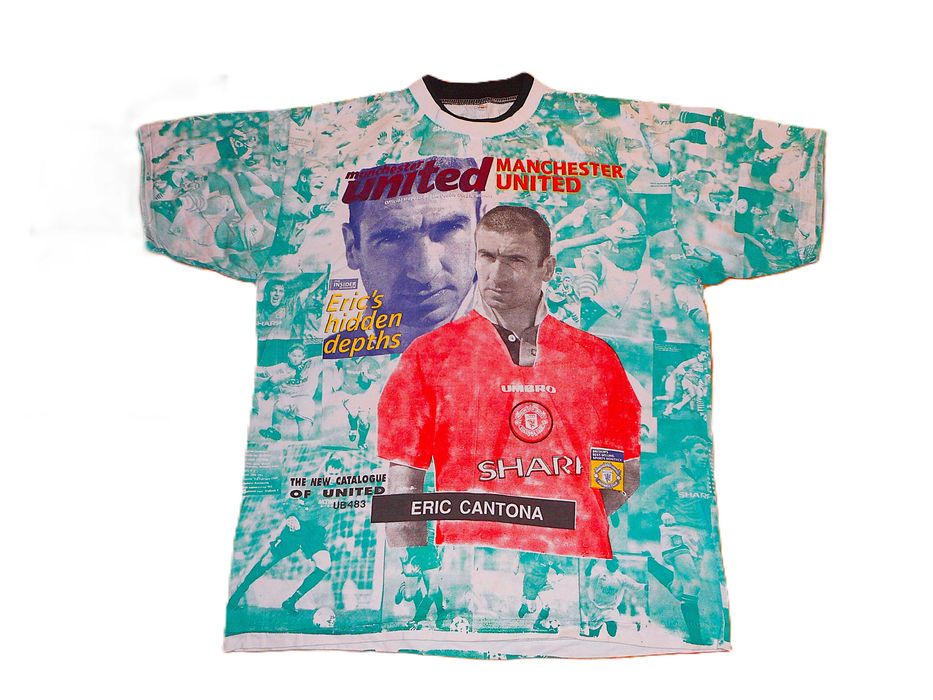 ERIC CANTONA MANCHESTER UNITED L XL t-shirt retro beckham rooney giggs