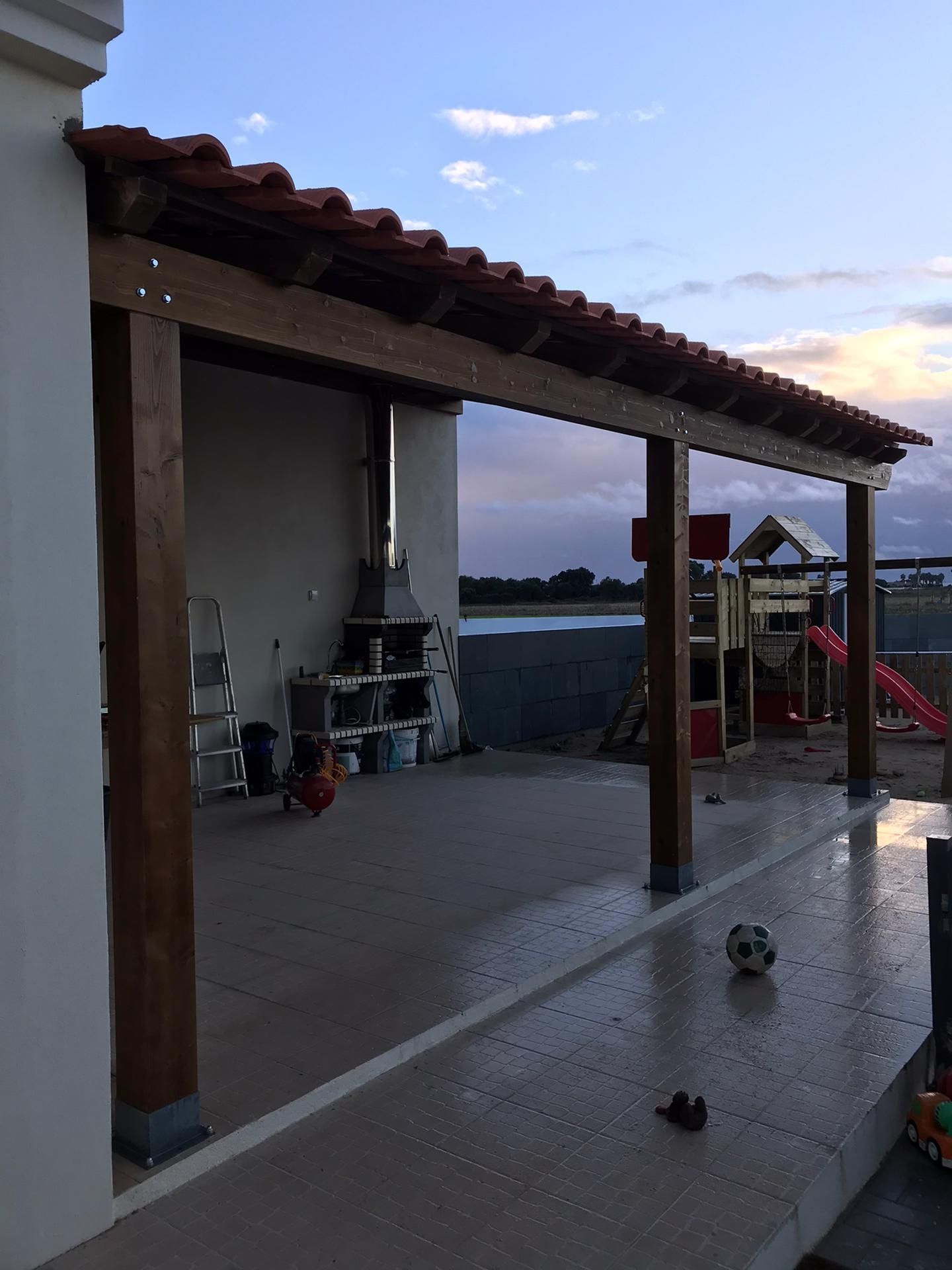 Pérgulas telheiro em madeira. Em todo o país. Cobertura