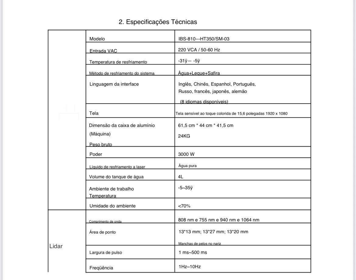 Máquina de Depilação a Laser 4 Ondas Profissional