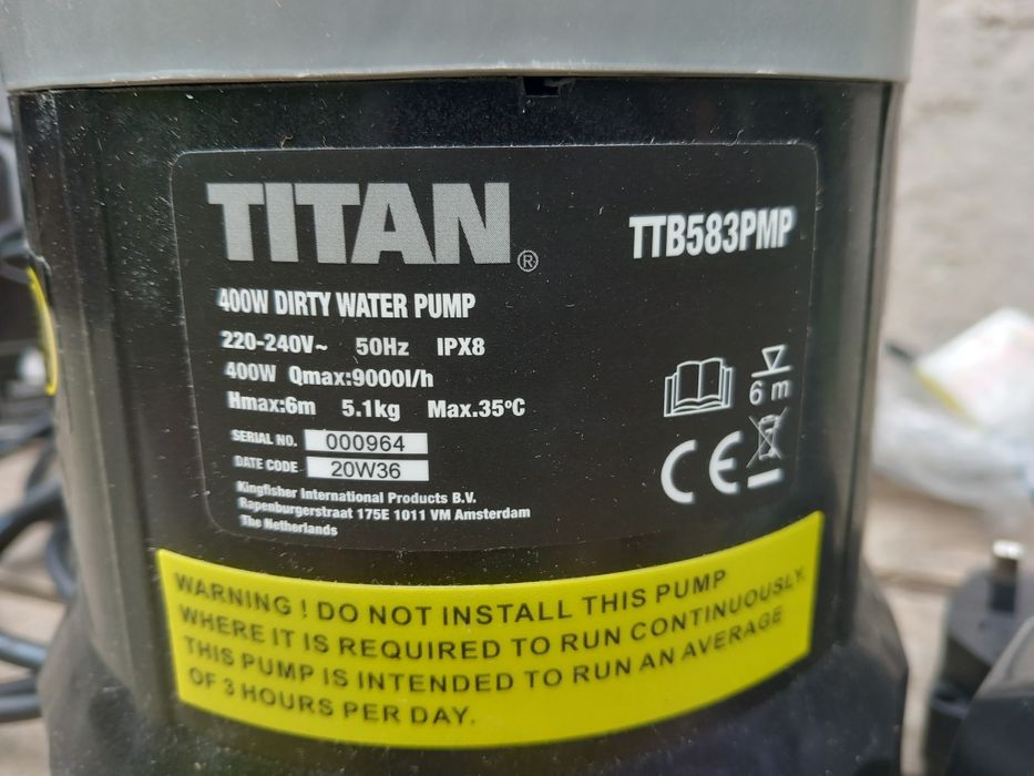 Pompa do brudnej wody Titan TTB583PMP 400W PZ G4