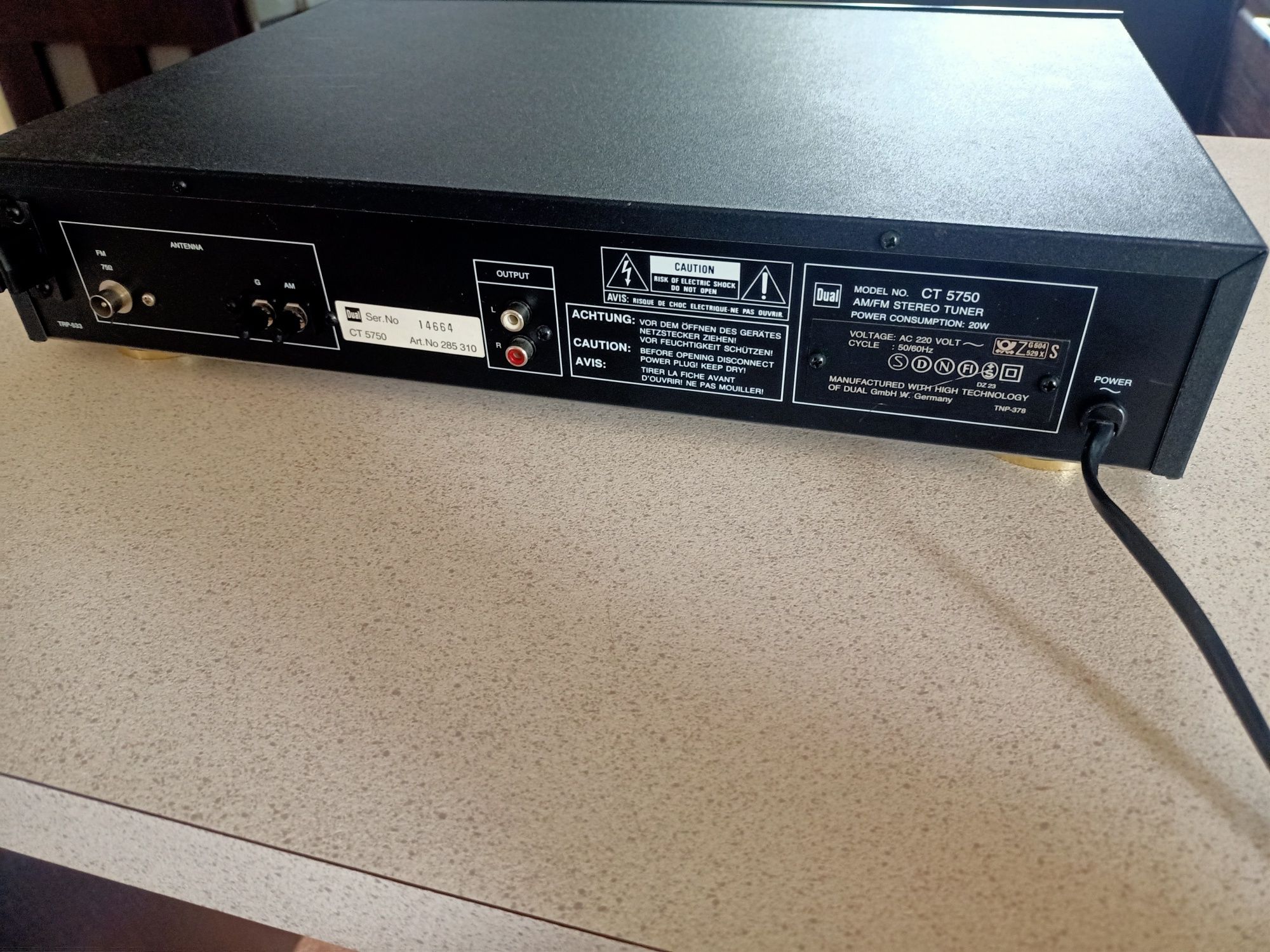 DUAL AM/FM Stereo Tuner CT 5750 Audiophile Concept
