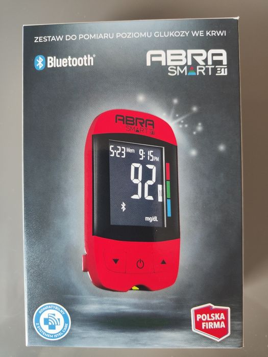 Glukometr Abra czerwony