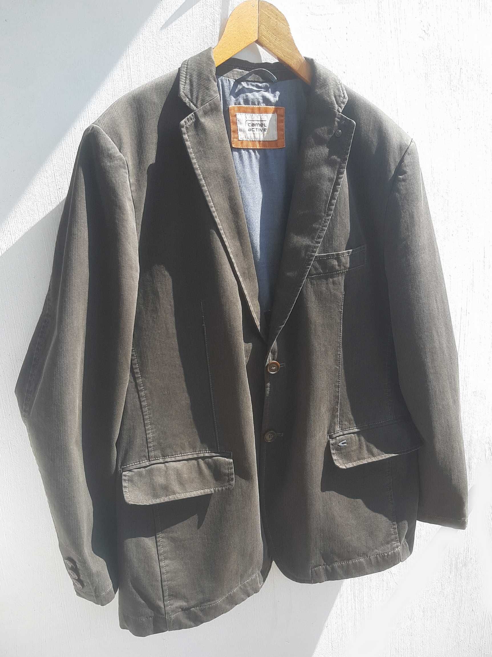 Camel Active marynarka męska blezer 100% bawełny khaki r.56 logowana