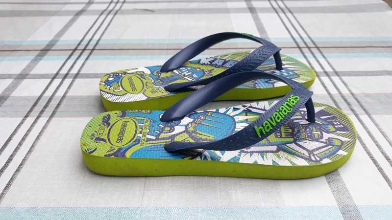 Havaianas 35 i 36 japonki klapki zielone granatowe