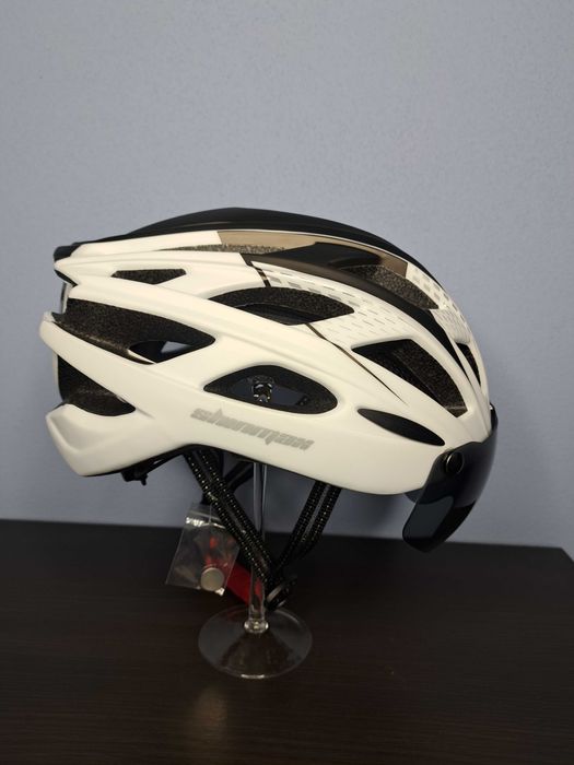 Kaski Kask rowerowy Shinmax r. 57-62 cm M/L ze zdejmowanymi goglami