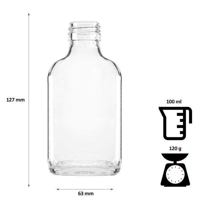 Zestaw 10 sztuk - butelka PIERSIÓWKA 100 ml na nalewki z zakrętką