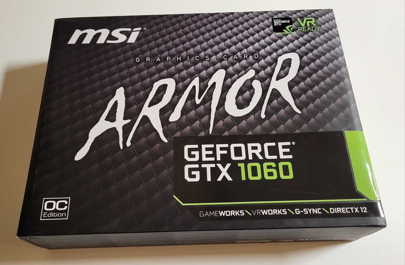MSI GeForce GTX 1060 Armor OC, 6 GB