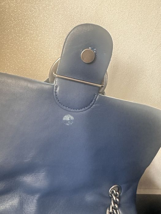 Promocja! Pinko torebka love puff niebieska srebrne Jaskółki duża