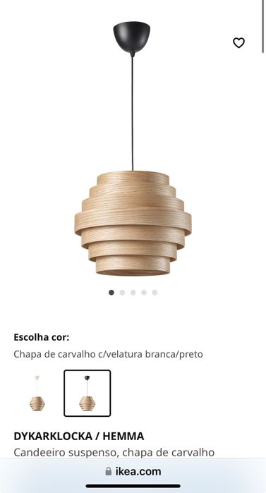 Candeeiro ikea Novo