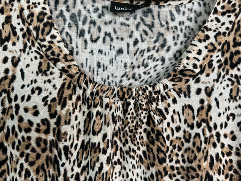 Bluzka damska w panterkę, Janina, rozmiar 40
