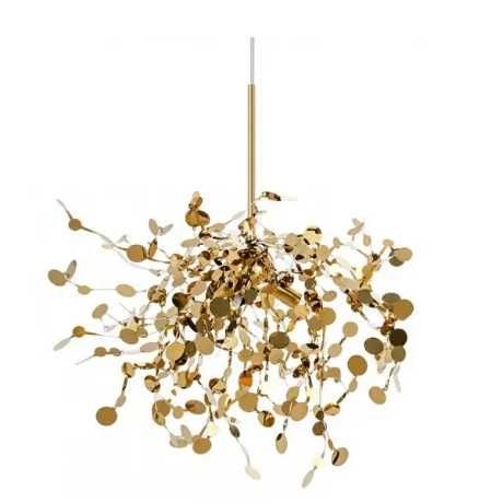 Lampa wisząca MONETE single złota - metal - NOWA, WYPRZEDAŻ MAGAZYNOWA