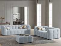 Sofa 3-os. Vesta z aksamitu jasny niebieski 236x102x68cm Windsor&Co