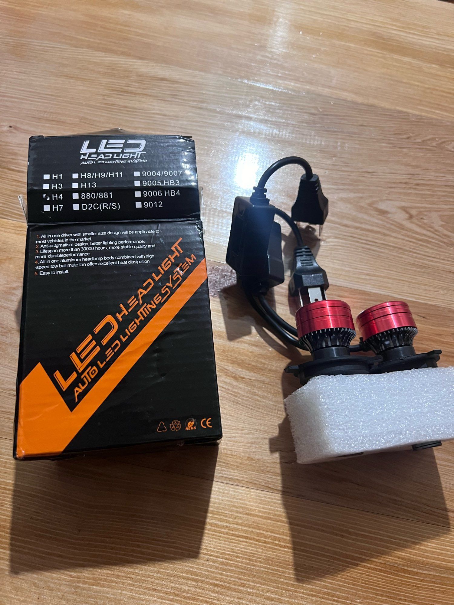 Lâmpadas de Led H4 e H1