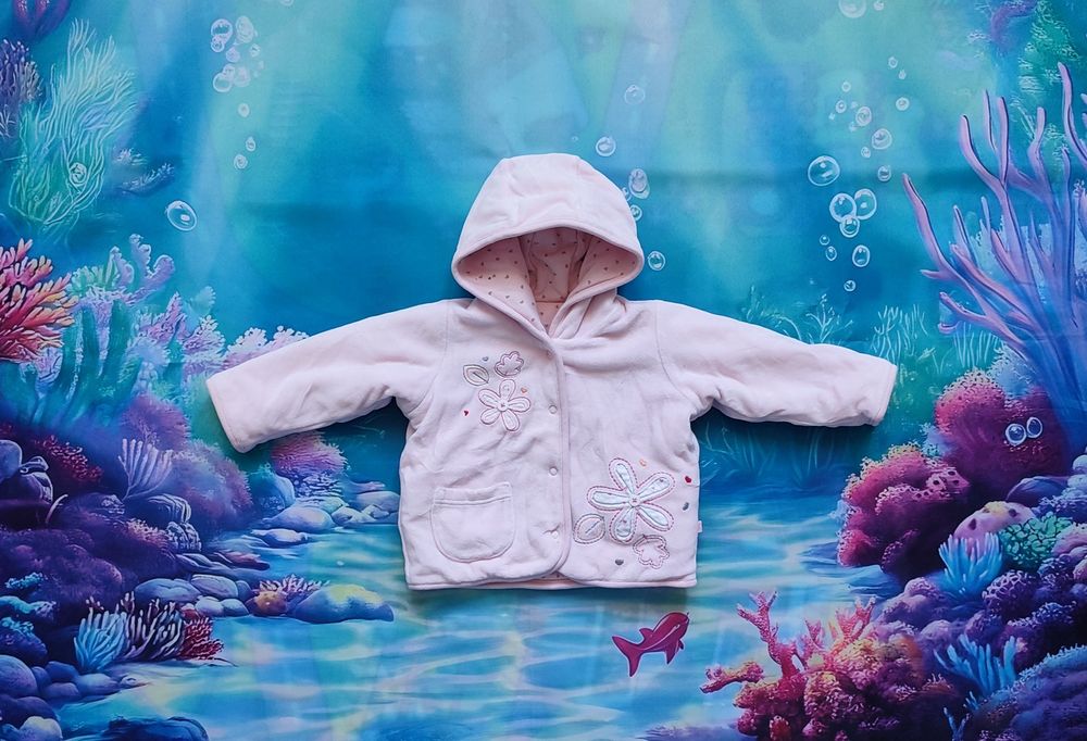 Marks&Spencer Ciepła bluza kurteczka dla dziewczynki r. 3-6mies