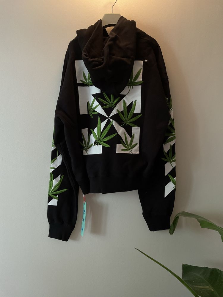 Bluzy Off White weed arrows hoodie