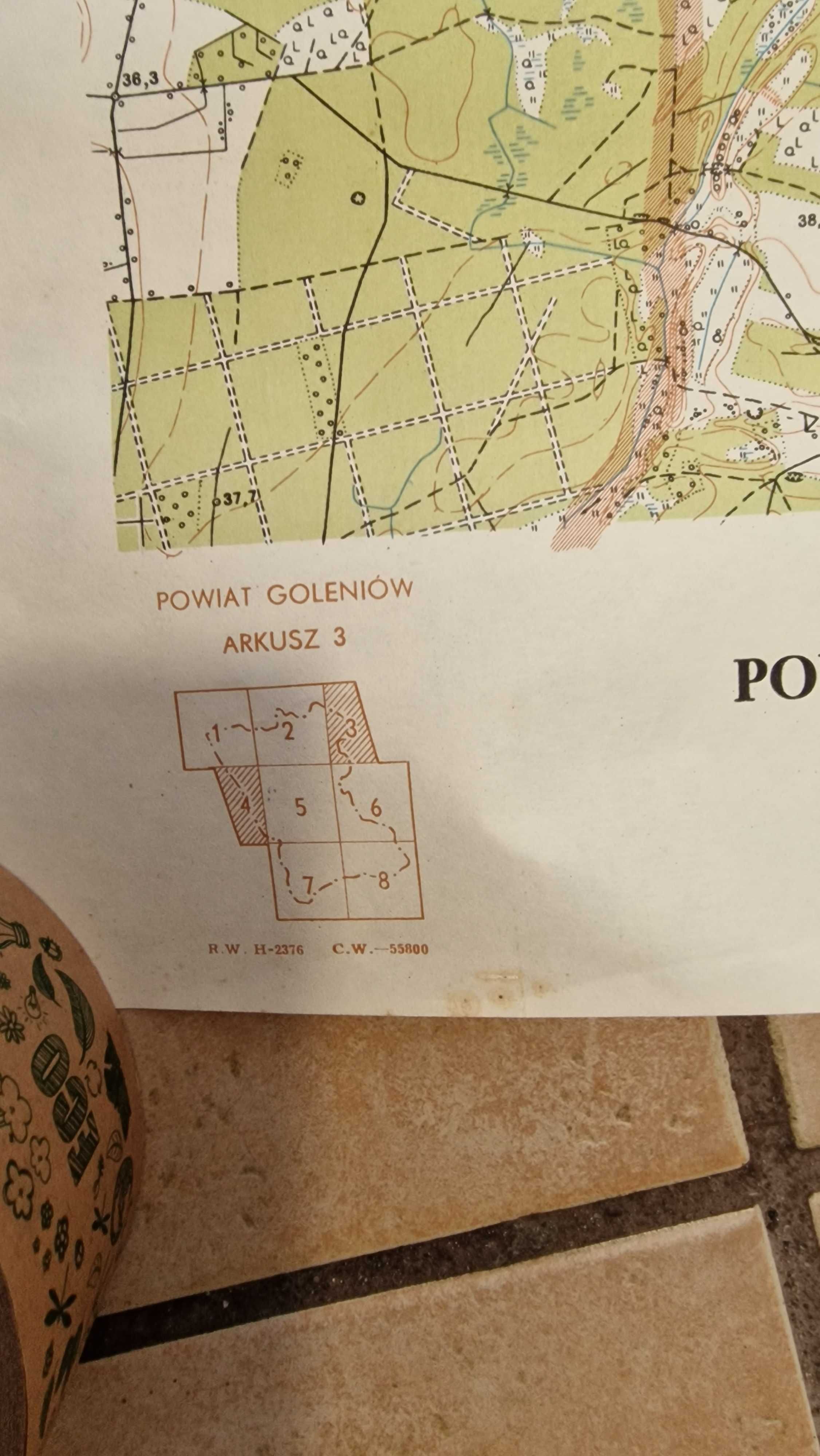 Stare mapy powiat goleniów